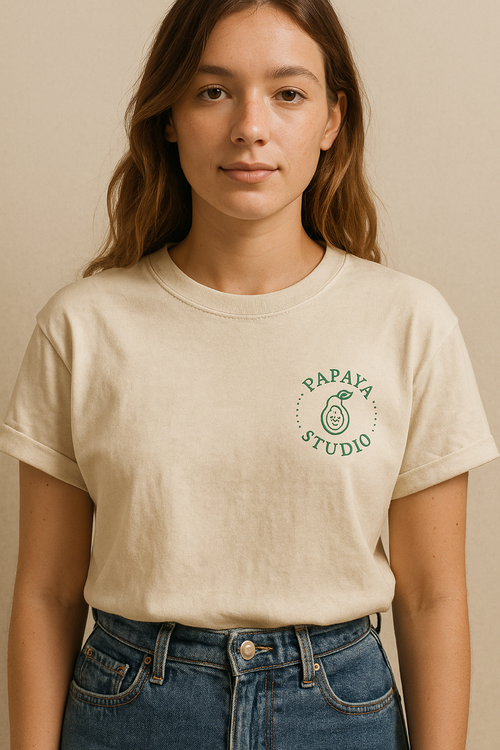 Polera Llama Andina algodón orgánico